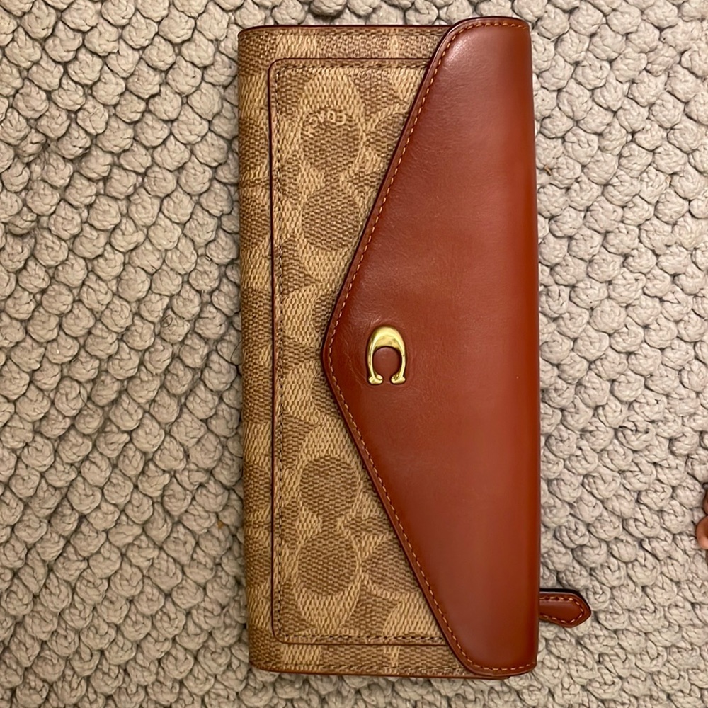 Coach Canvas/leather Brown wallet